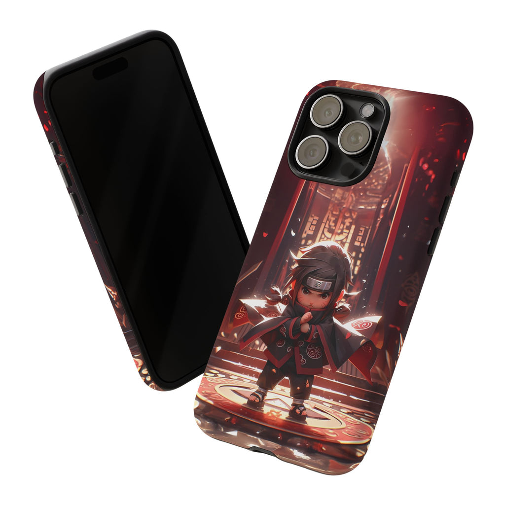 Chibi Itachi Tough Phone Case – Anime Protective Case for iPhone & Samsung, UV Resistant, Durable & Stylish