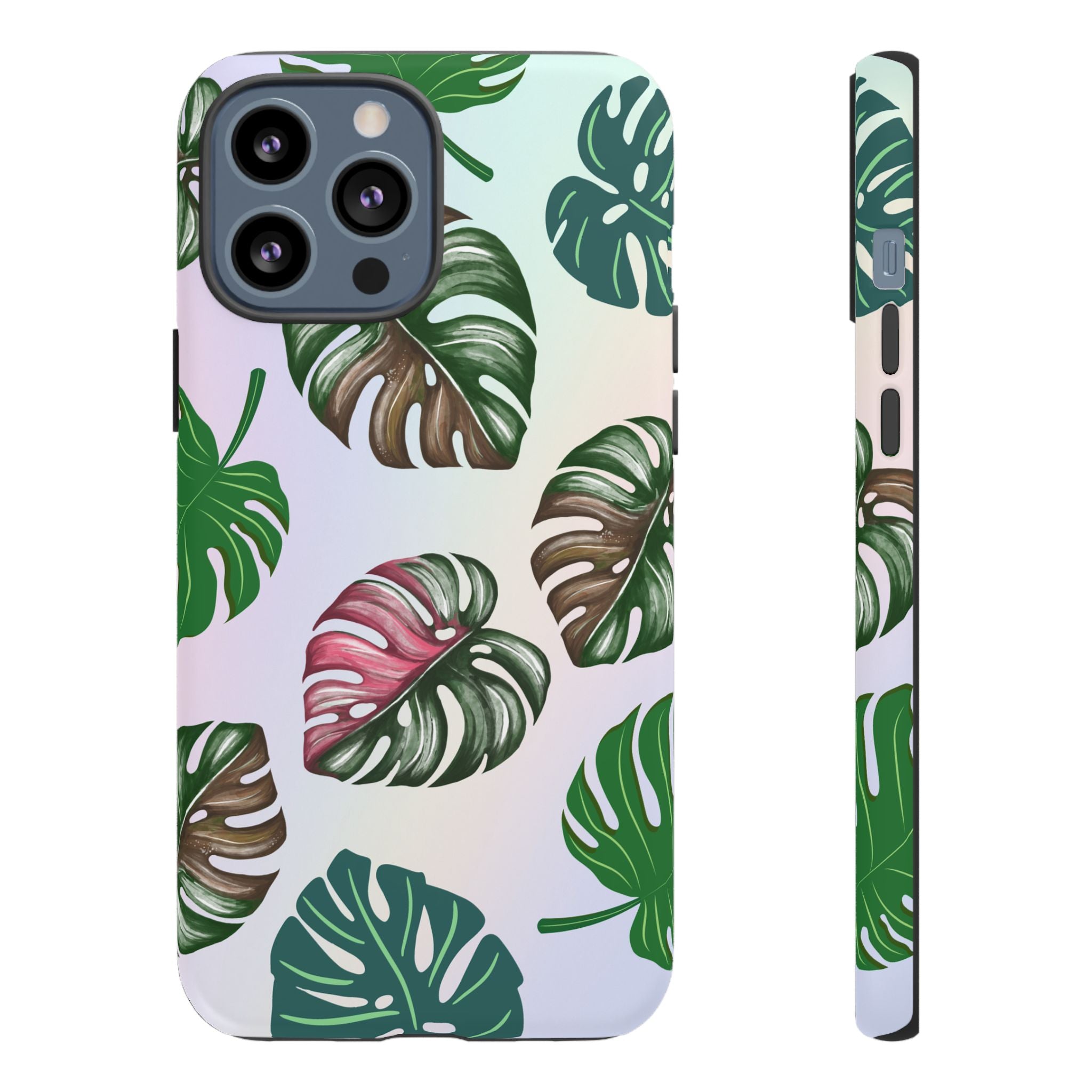 Tough Cases - Monstera Leaf Themed Phone Protection for iPhone, Samsung, and Google Pixel (Matte/Glossy)