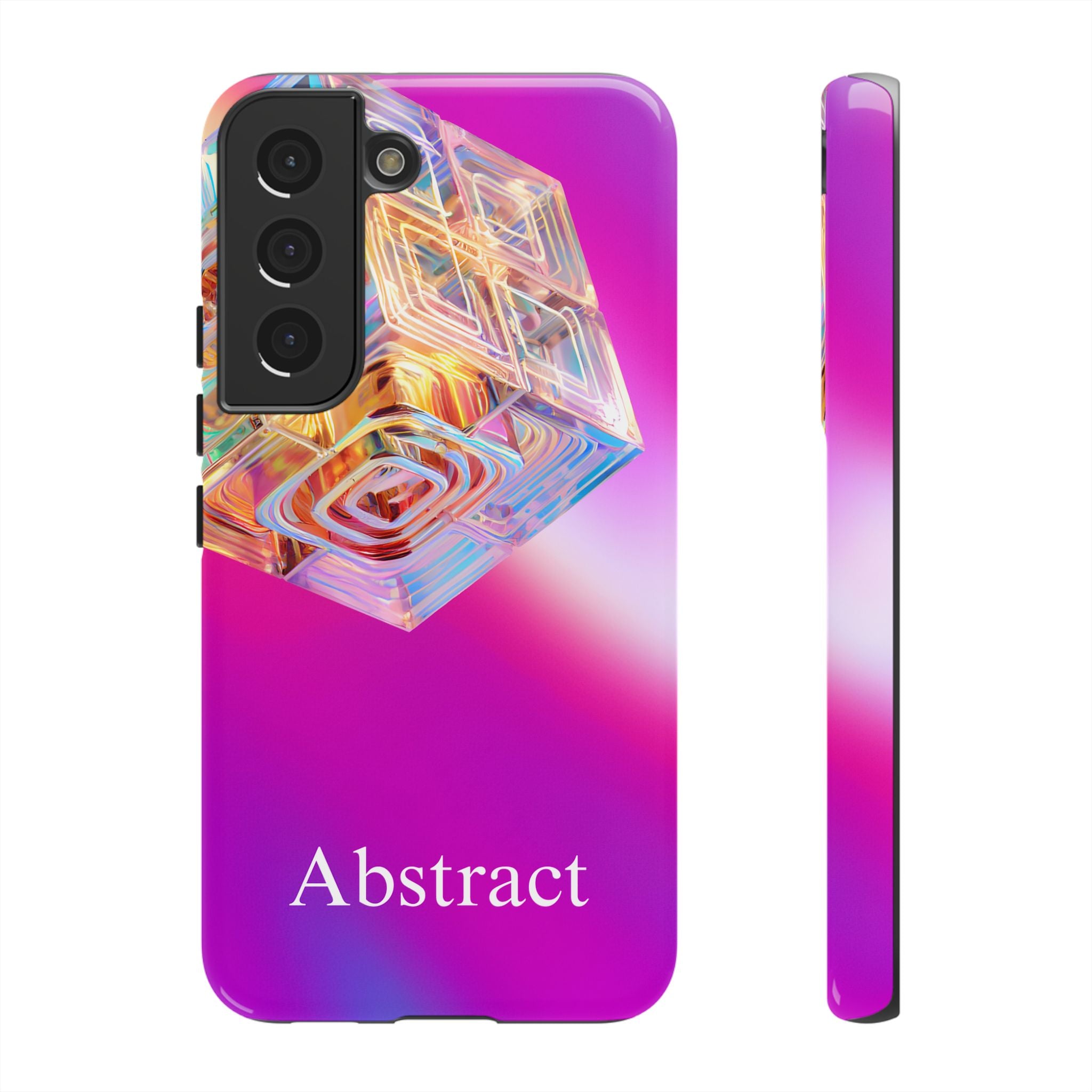 Vibrant 3D Cube Phone Case - Colorful Gradient Art for iPhone, Samsung & Pixel