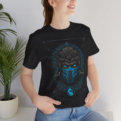 T-Shirt Epic Gamer Tee | Blue Flame Masked Warrior