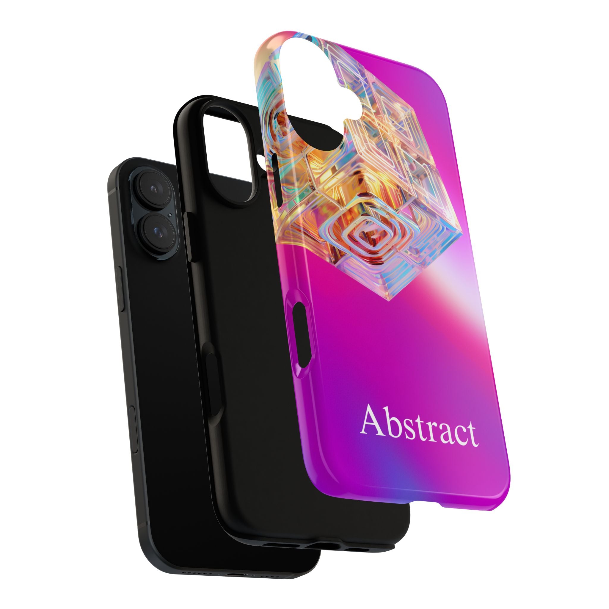 Vibrant 3D Cube Phone Case - Colorful Gradient Art for iPhone, Samsung & Pixel