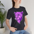Purple Leopard Shirt – Wild Animal Print Unisex Graphic Tee | Soft Cotton for Nature Lovers & Artwear Fans