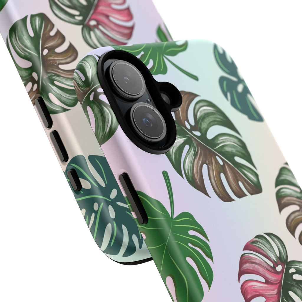 Tough Cases - Monstera Leaf Themed Phone Protection for iPhone, Samsung, and Google Pixel (Matte/Glossy)