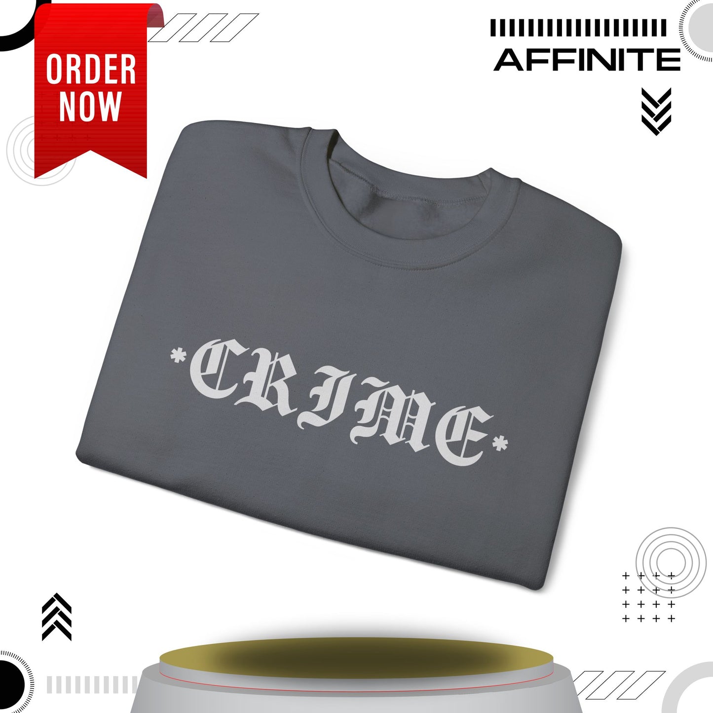 Sweatshirt CRIME Graphic Sweatshirt - Unisex Heavy Blend Crewneck (Cotton/Polyester)