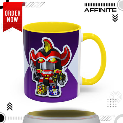 Mug Mighty Morphin Power Rangers Megazord Ceramic Mug - 11oz & 15oz Coffee Mug - Accent Mug for Pop Culture Fans 11oz Yellow