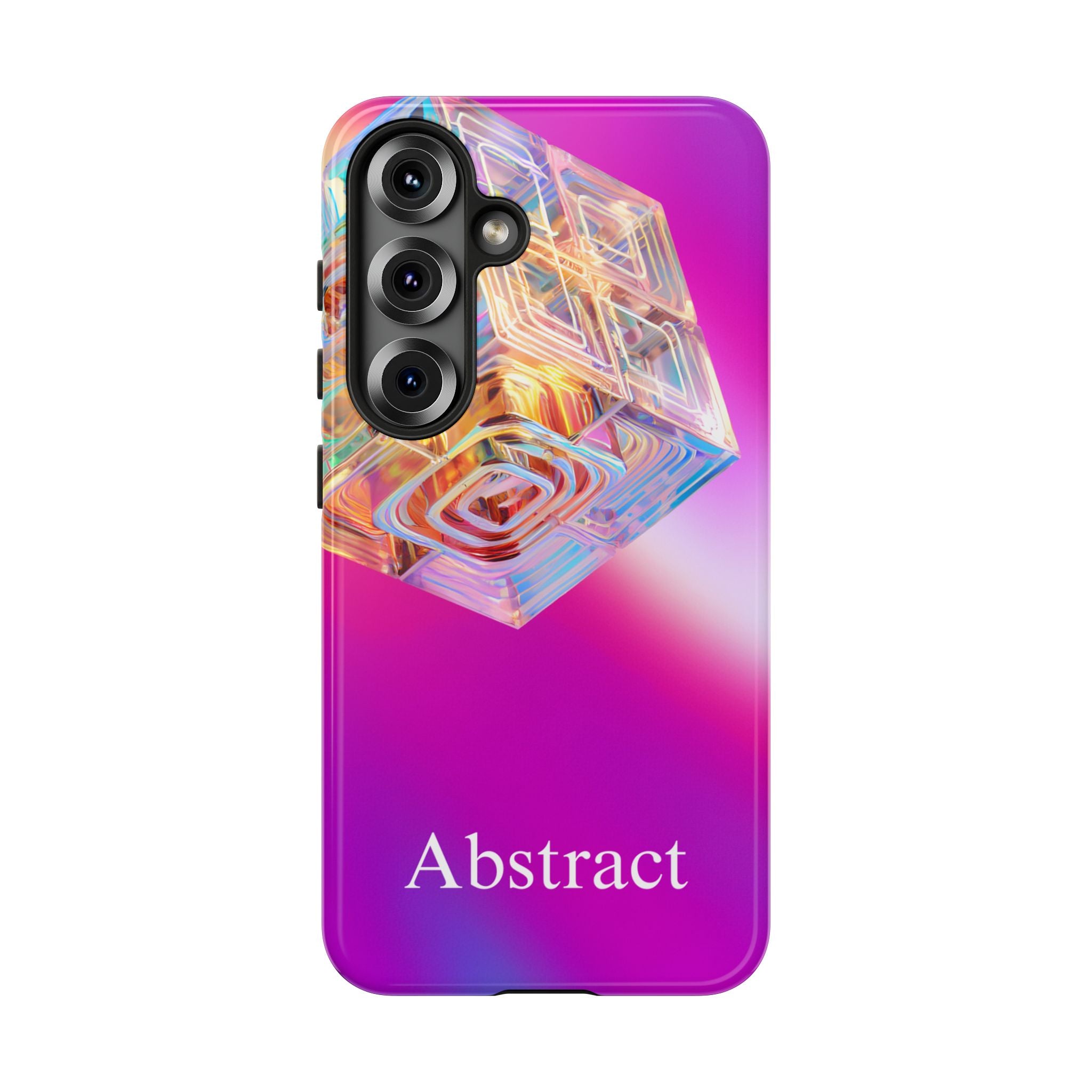Vibrant 3D Cube Phone Case - Colorful Gradient Art for iPhone, Samsung & Pixel