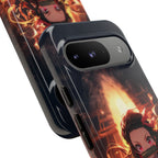 Chibi Nezuko Kamado Tough Phone Case – Anime Protective Case for iPhone & Samsung, UV Resistant, Durable & Stylish