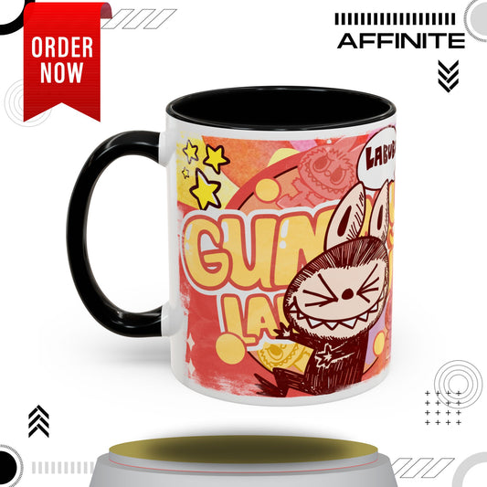 Mug Lazy Yoga Character Coffee Mug - Fun & Whimsical Art for Every Caffeine Lover 11oz Black