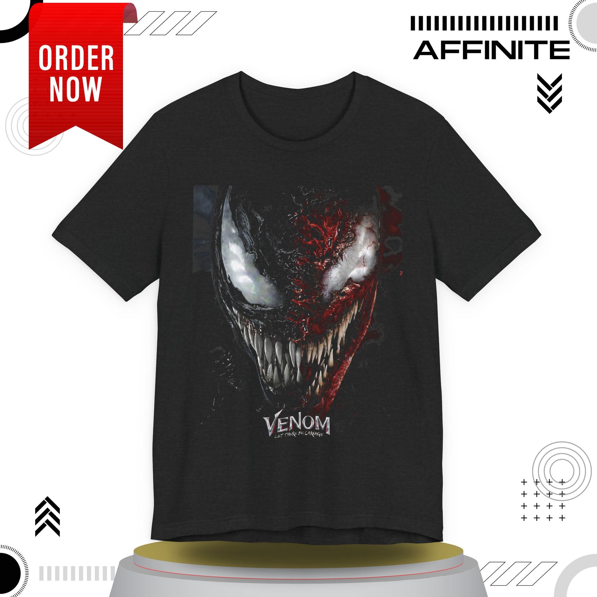T-Shirt Venom Graphic Tee - Unisex Comic Book T-Shirt for Fans (100% Cotton)