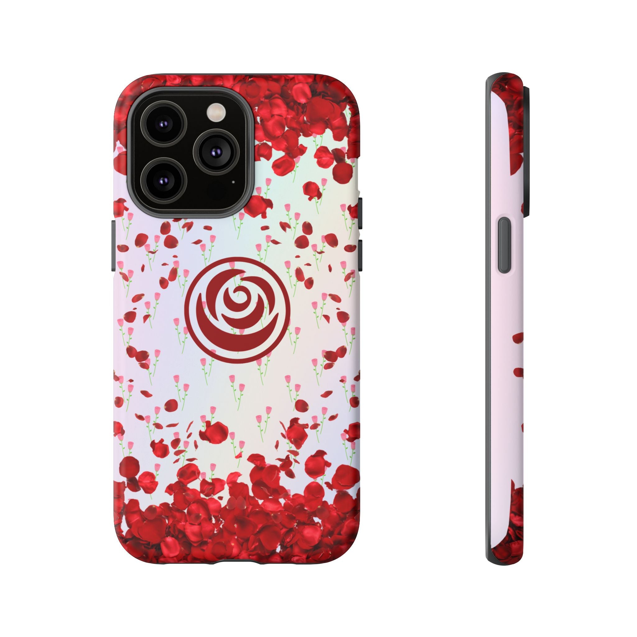 Tough Cases - Red Blossom Elegance Themed Phone Protection for iPhone, Samsung, and Google Pixel (Matte/Glossy)