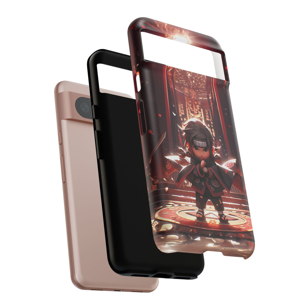 Chibi Itachi Tough Phone Case – Anime Protective Case for iPhone & Samsung, UV Resistant, Durable & Stylish