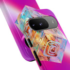 Vibrant 3D Cube Phone Case - Colorful Gradient Art for iPhone, Samsung & Pixel