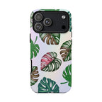 Tough Cases - Monstera Leaf Themed Phone Protection for iPhone, Samsung, and Google Pixel (Matte/Glossy)