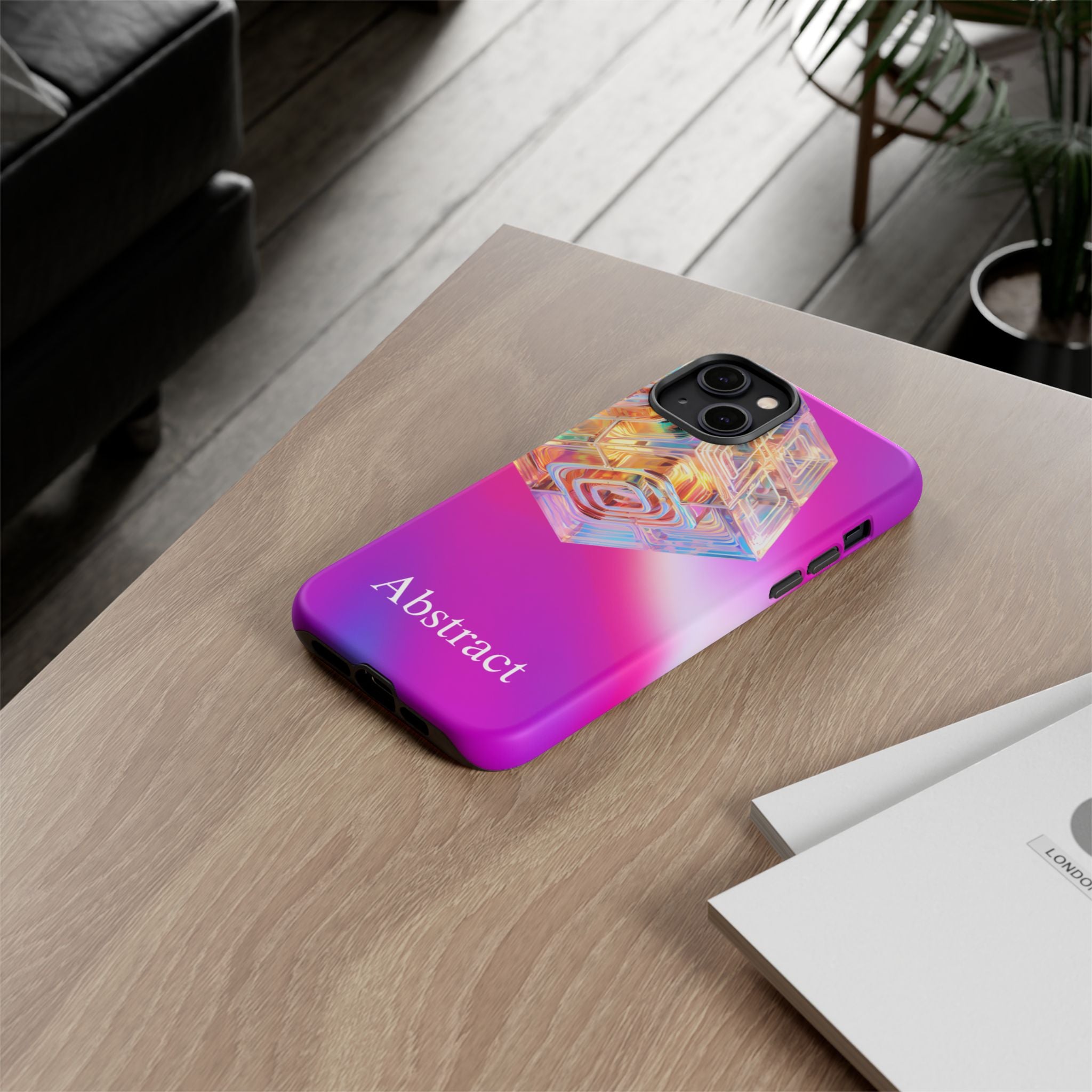 Vibrant 3D Cube Phone Case - Colorful Gradient Art for iPhone, Samsung & Pixel