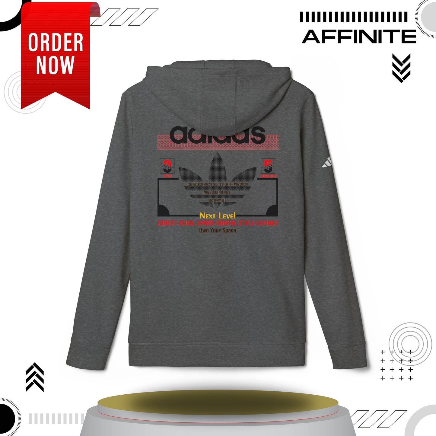 Hoodie Fleece Hoodie - T rendy Adidas Unisex Streetwear and Lounge Wear