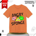 T-Shirt Angry Sponge T-Shirt - Funny Graphic Tee for Gamers (Unisex Cotton)