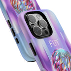 Futuristic Gradient Tough Case – 'Future is Now' 3D Design | Shockproof & UV Protected
