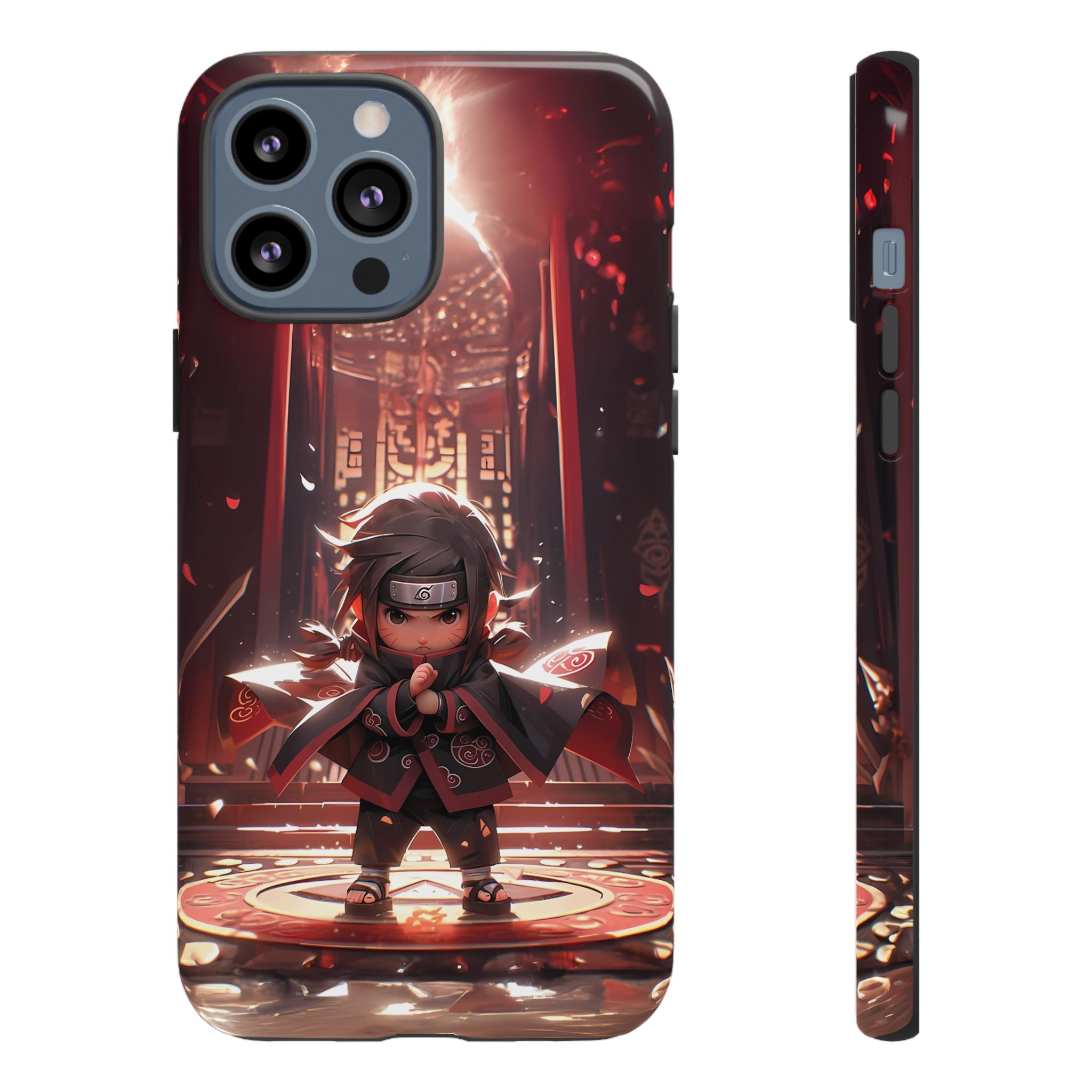 Chibi Itachi Tough Phone Case – Anime Protective Case for iPhone & Samsung, UV Resistant, Durable & Stylish
