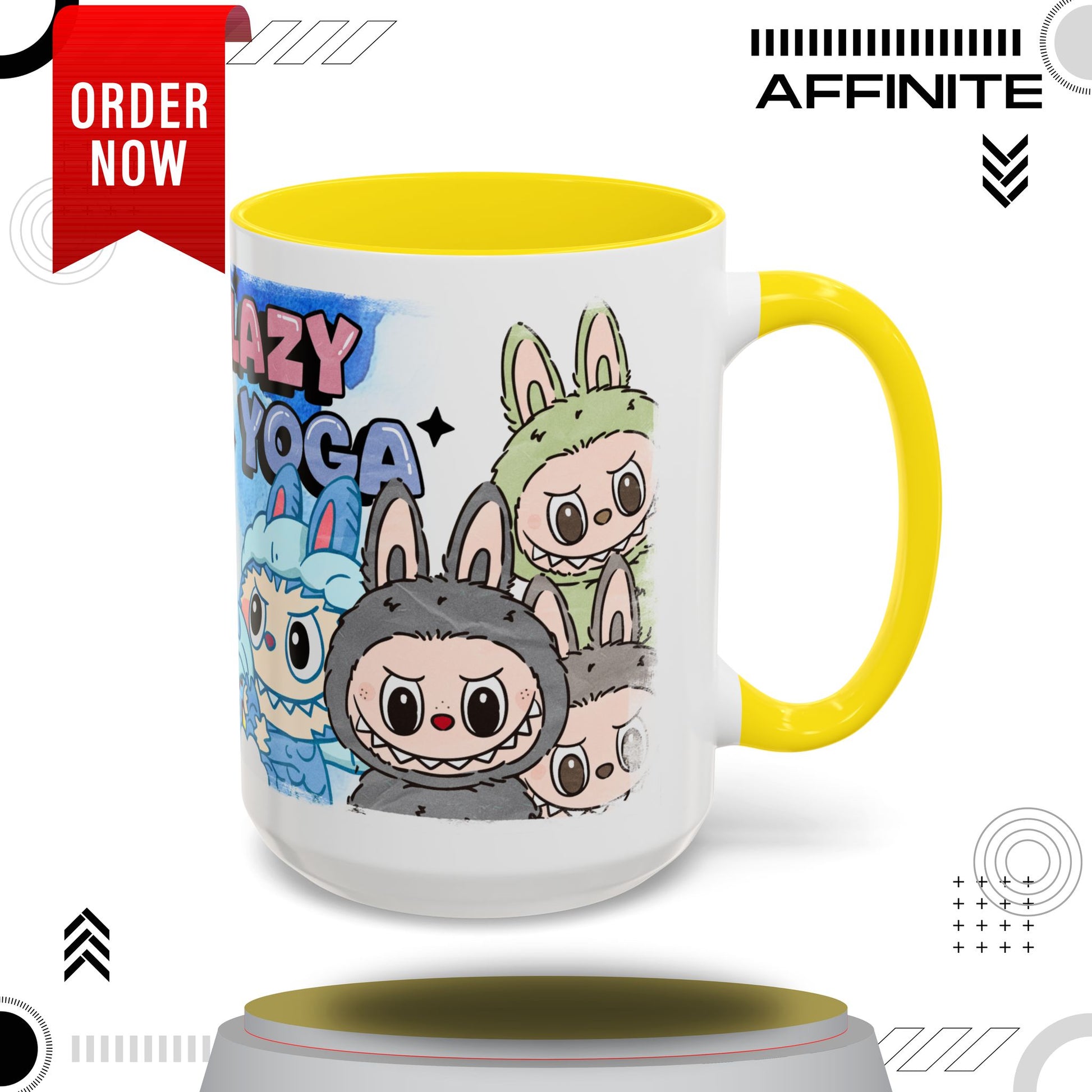 Mug Lazy Yoga Monsters Coffee Mug - Fun Accent Mug for Yoga Lovers