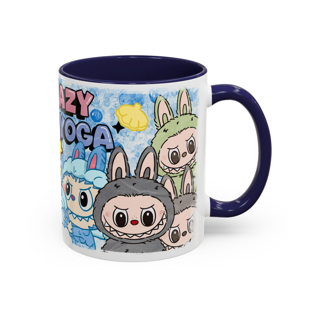 Lazy Yoga Accent Coffee Mug - Cute Animal Design 11oz & 15oz