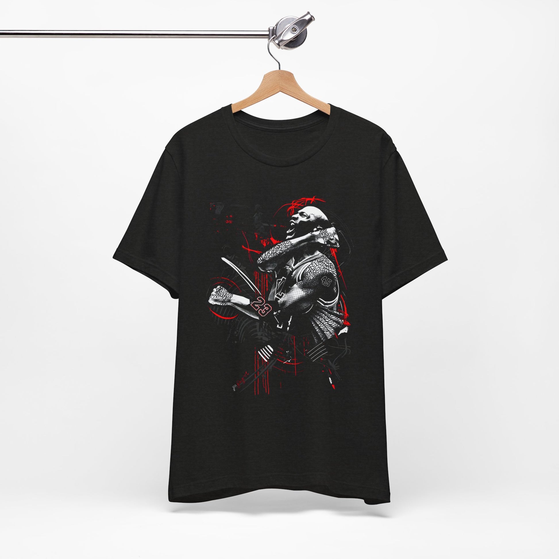 T-Shirt Dark Warrior Graphic Tee | Cool Casual Streetwear Black Heather