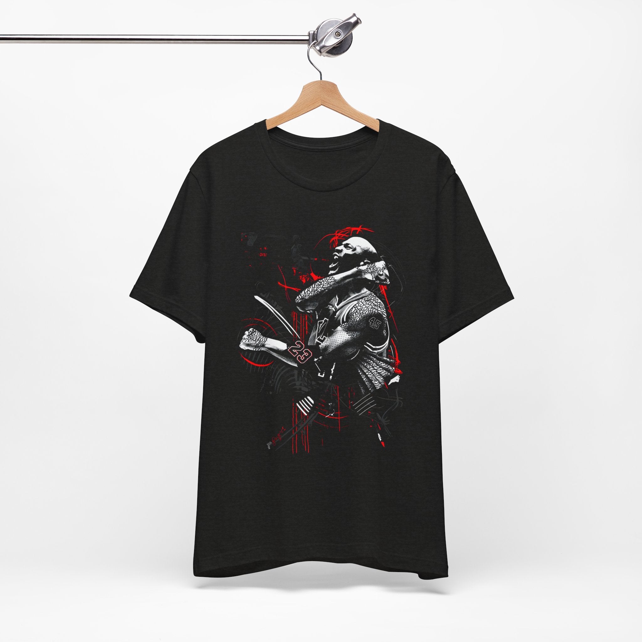 T-Shirt Dark Warrior Graphic Tee | Cool Casual Streetwear Black Heather
