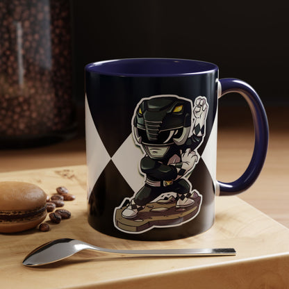 Mug Mighty Morphin Power Rangers Black Ranger Ceramic Mug - 11oz & 15oz Coffee Mug - Accent Mug for Pop Culture Fans