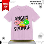 T-Shirt Angry Sponge T-Shirt - Funny Graphic Tee for Gamers (Unisex Cotton)