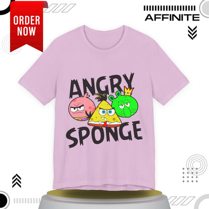 T-Shirt Angry Sponge T-Shirt - Funny Graphic Tee for Gamers (Unisex Cotton)