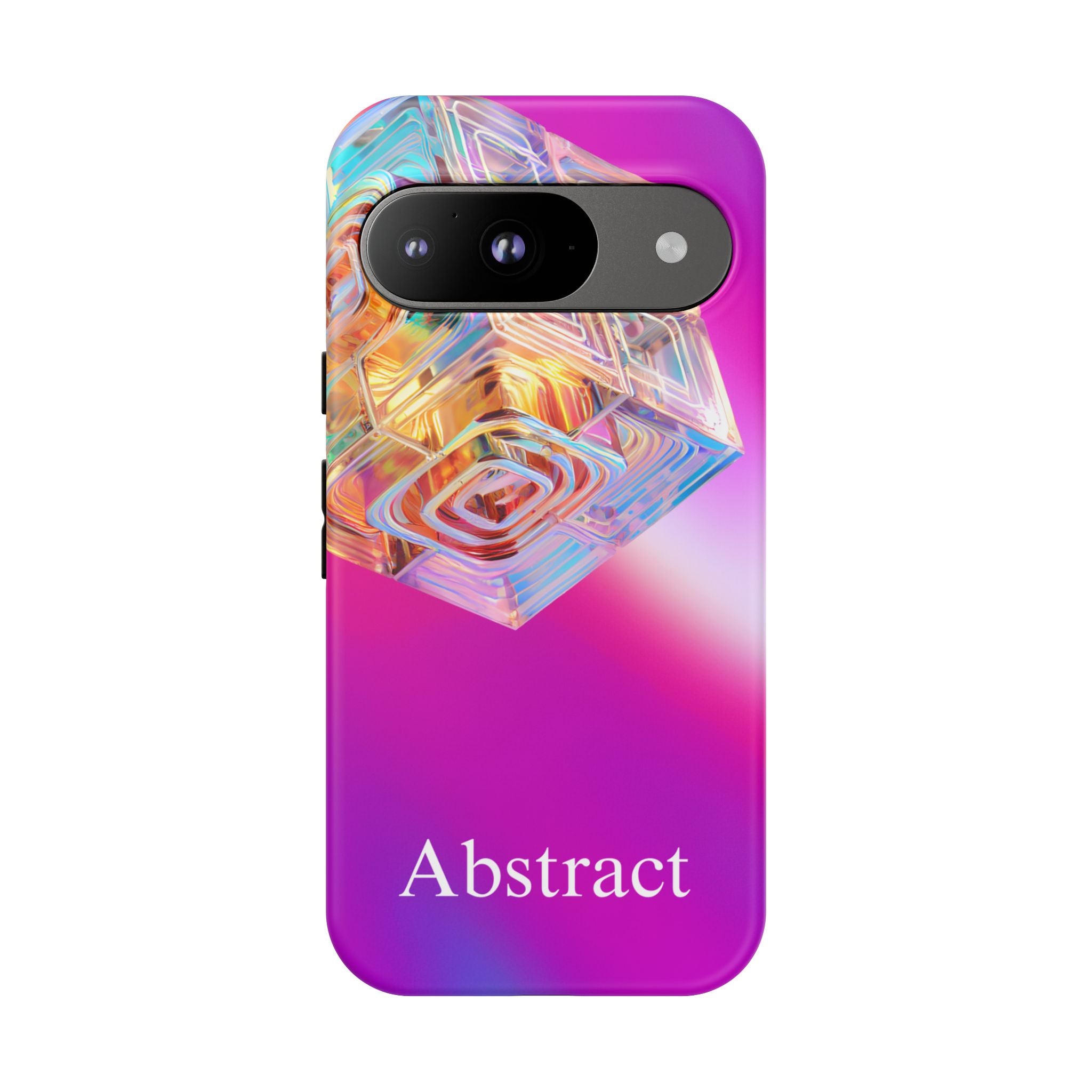 Vibrant 3D Cube Phone Case - Colorful Gradient Art for iPhone, Samsung & Pixel