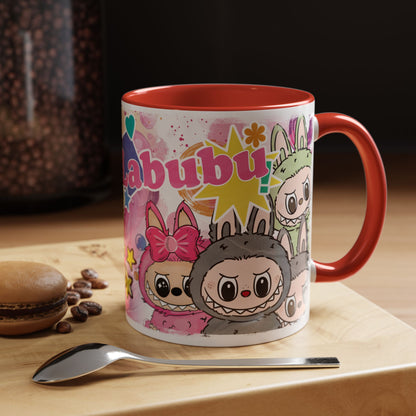Mug Colorful Cartoon Labubu Accent Coffee Mug - Perfect for Animal Lovers