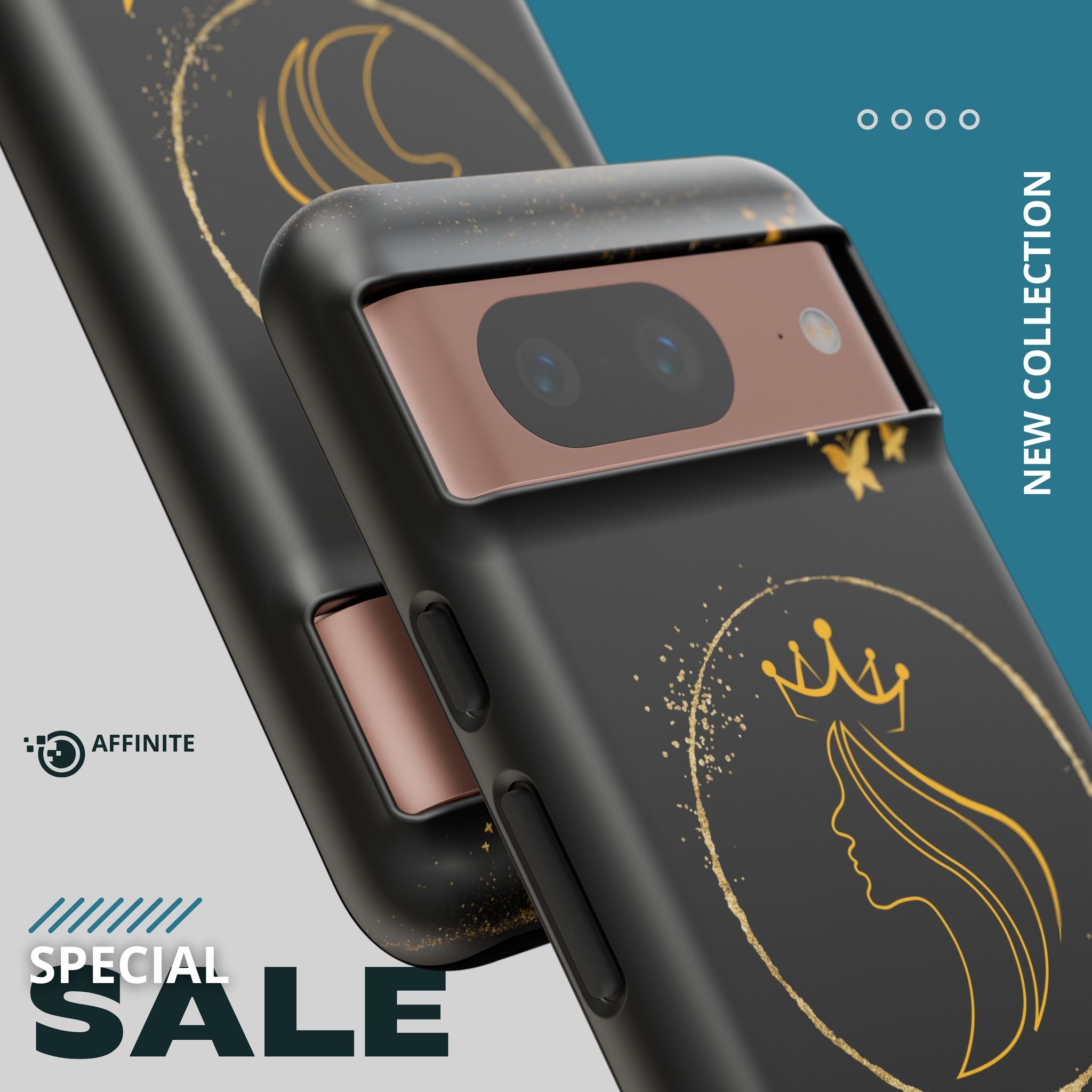 Tough Case Queen Phone Case – Matte & Glossy Crown Design for iPhone, Samsung & Pixel