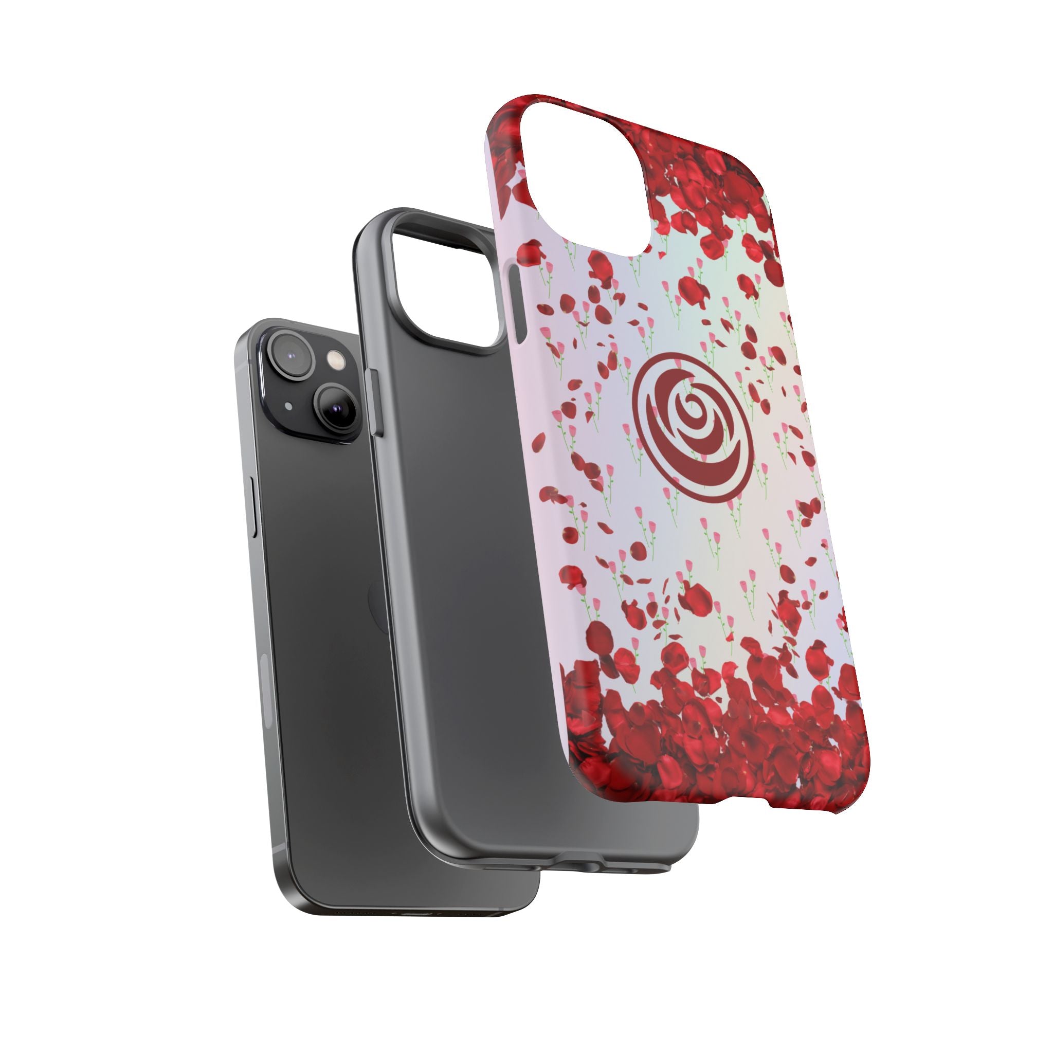 Tough Cases - Red Blossom Elegance Themed Phone Protection for iPhone, Samsung, and Google Pixel (Matte/Glossy)