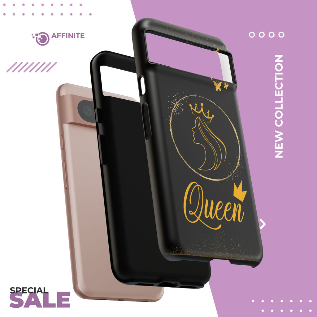 Tough Case Queen Phone Case – Matte & Glossy Crown Design for iPhone, Samsung & Pixel