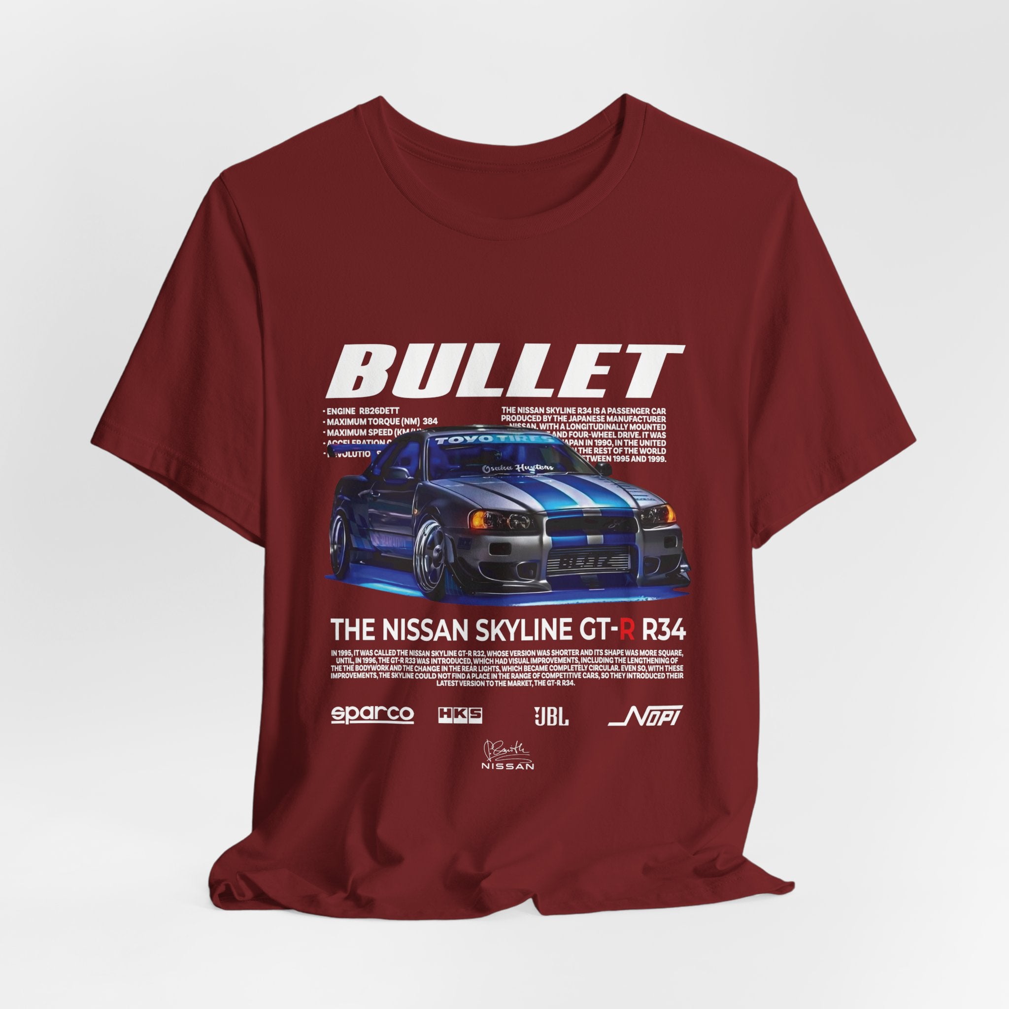 Nissan Skyline R34 T Shirt – Premium JDM Graphic Tee for Car Enthusiasts
