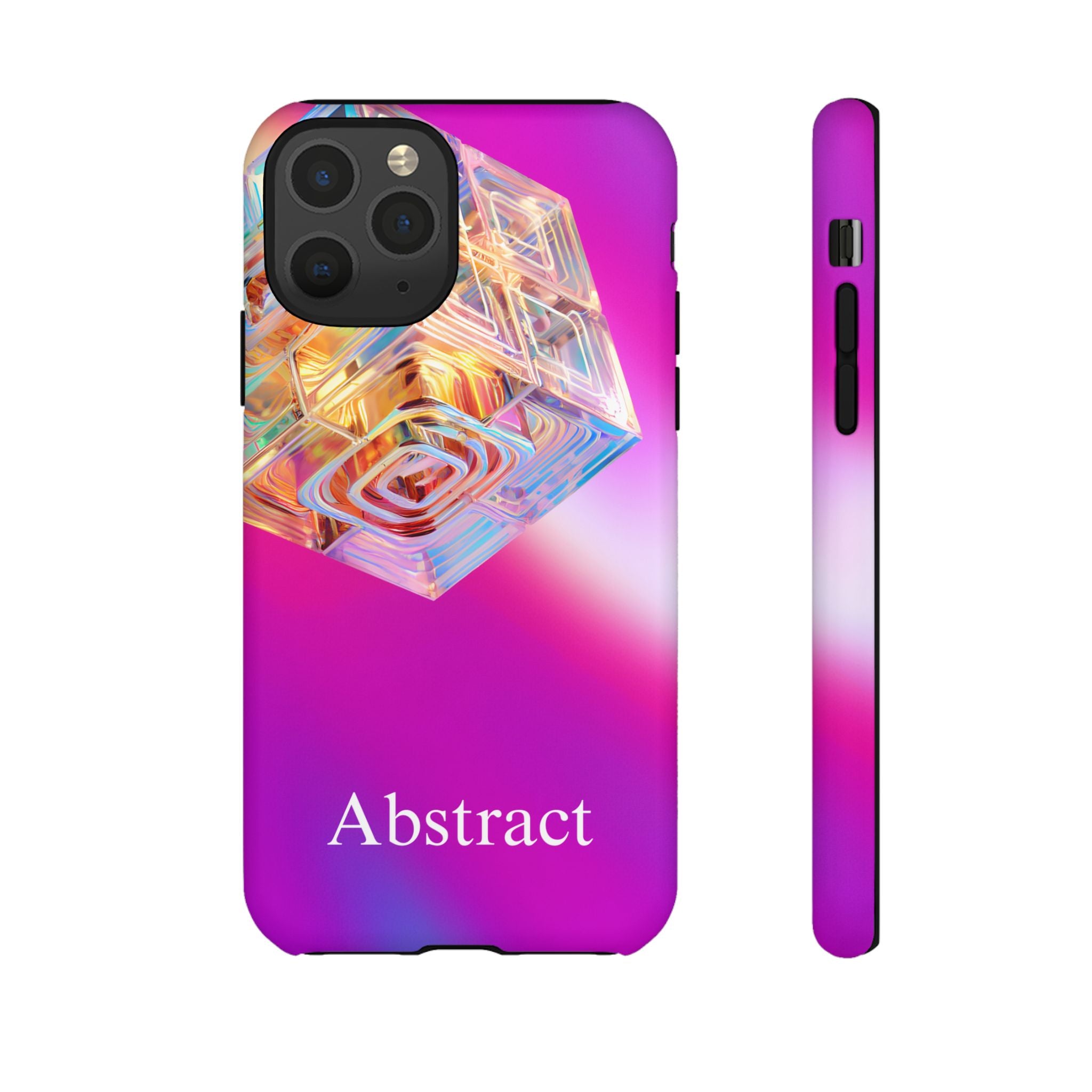 Vibrant 3D Cube Phone Case - Colorful Gradient Art for iPhone, Samsung & Pixel