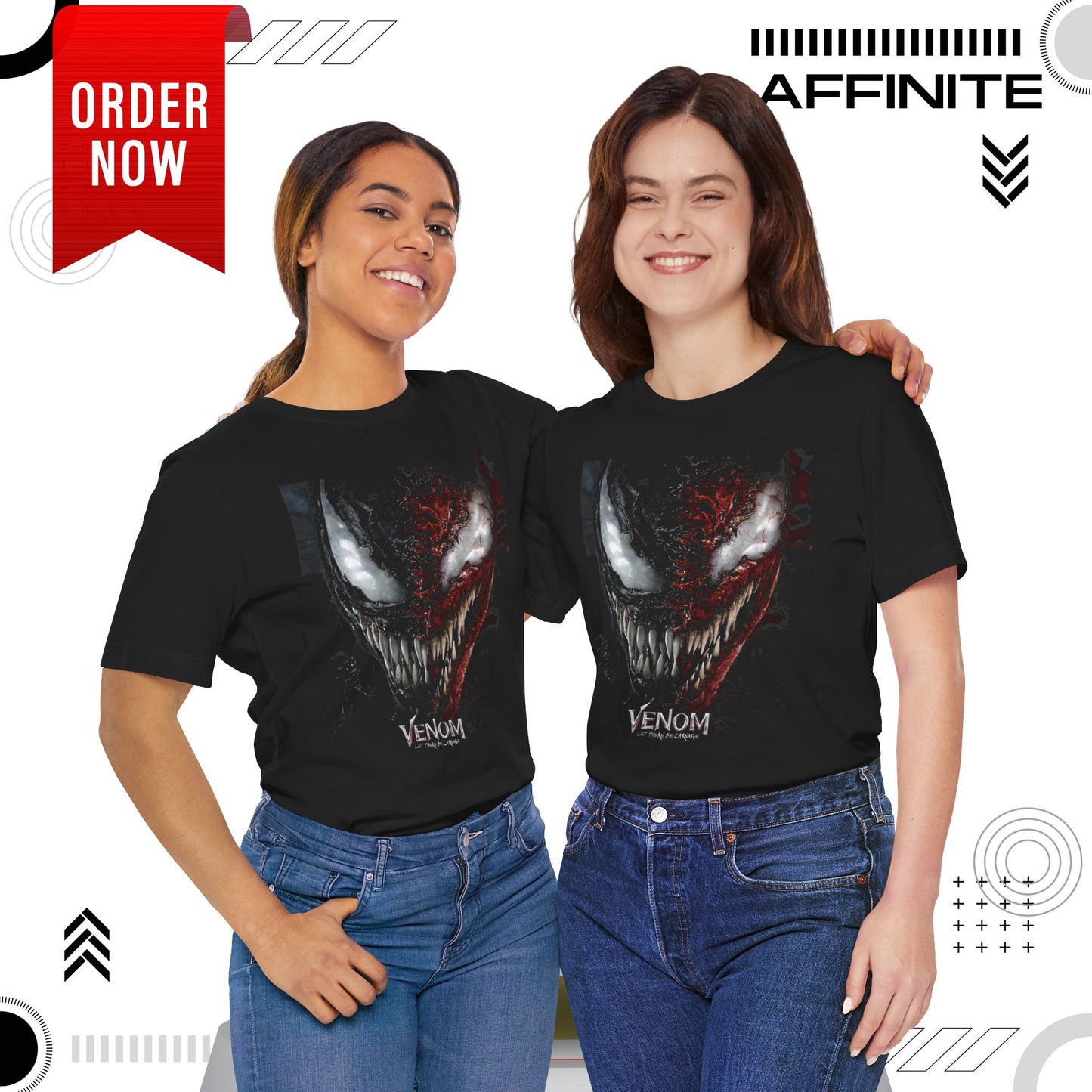 T-Shirt Venom Graphic Tee - Unisex Comic Book T-Shirt for Fans (100% Cotton)