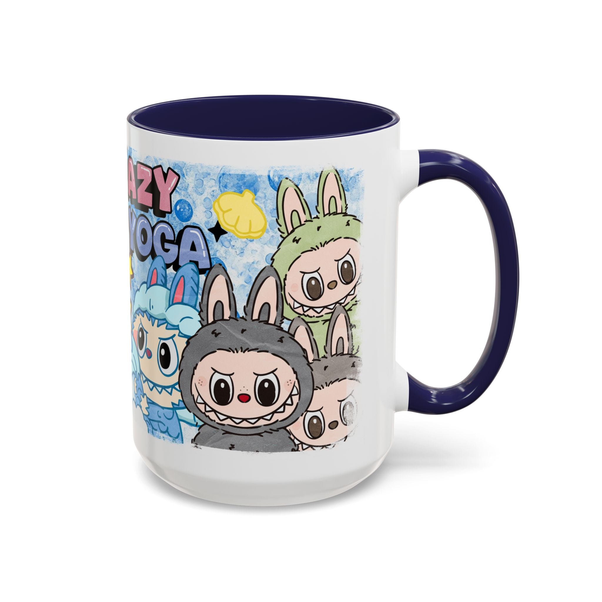 Lazy Yoga Accent Coffee Mug - Cute Animal Design 11oz & 15oz
