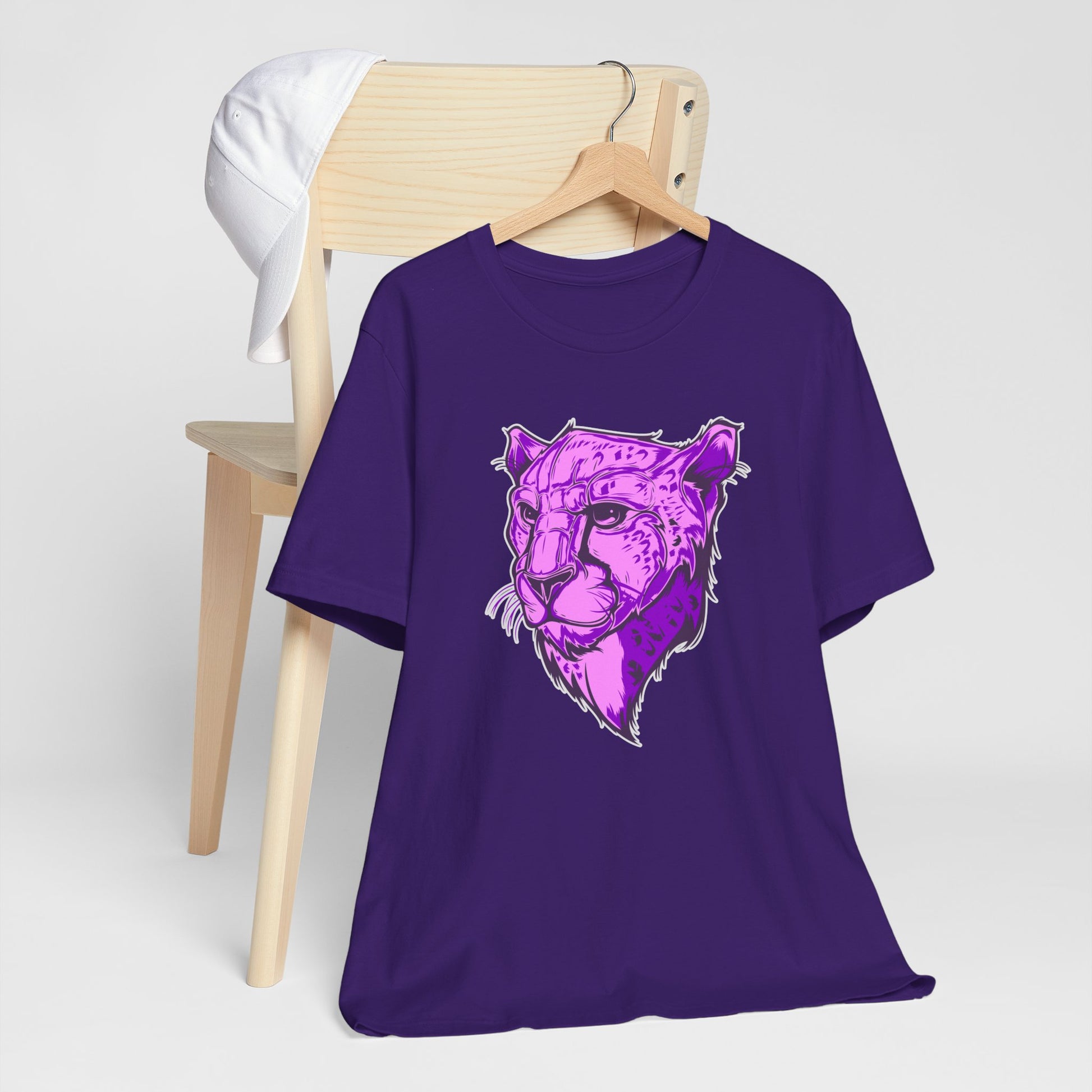 T-Shirt Vibrant Purple Leopard Tee - Unisex Jersey Shirt, Wild Animal Print, Graphic Tee, Gifts for Nature Lovers, Unique Artwear, Stylish [...]