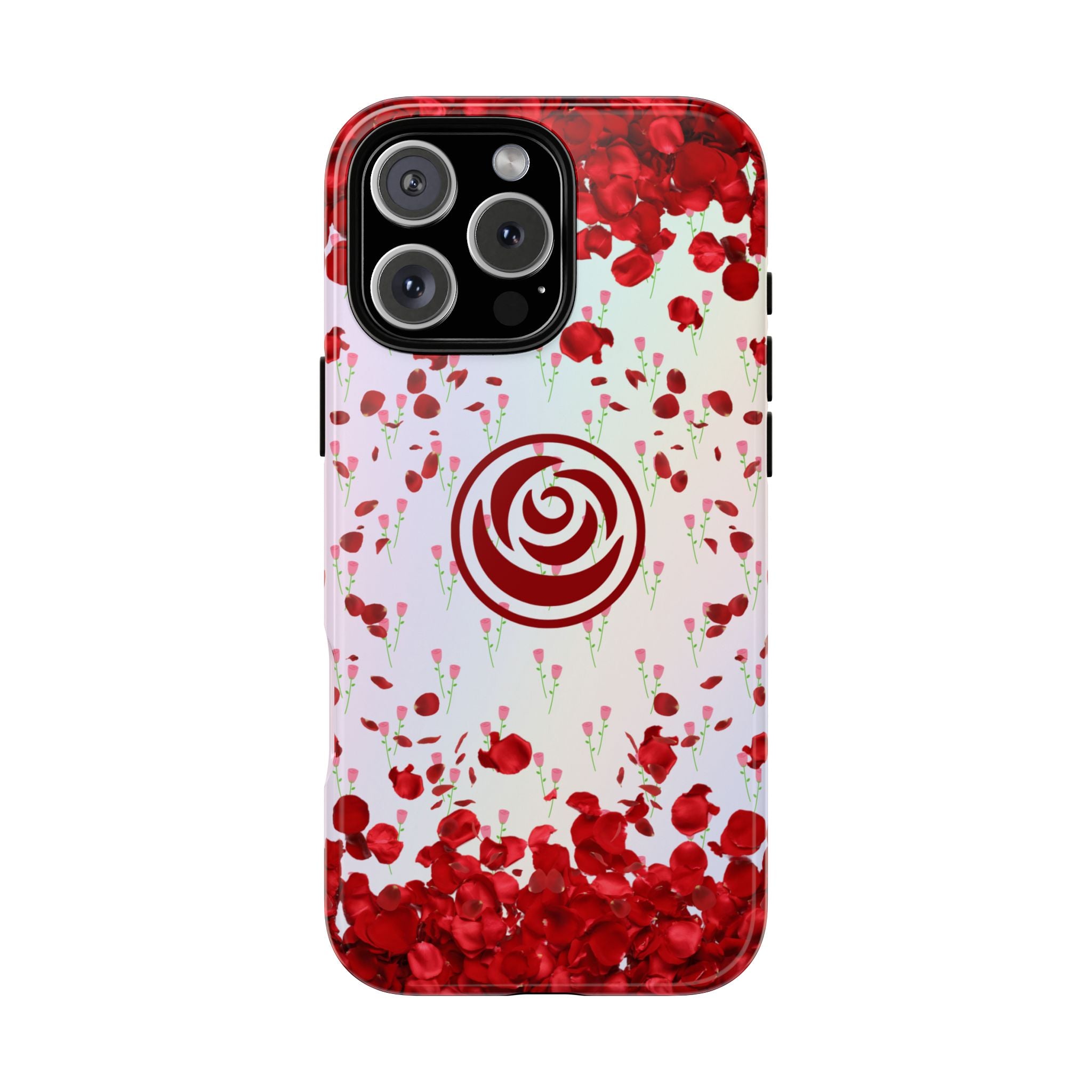 Tough Cases - Red Blossom Elegance Themed Phone Protection for iPhone, Samsung, and Google Pixel (Matte/Glossy)