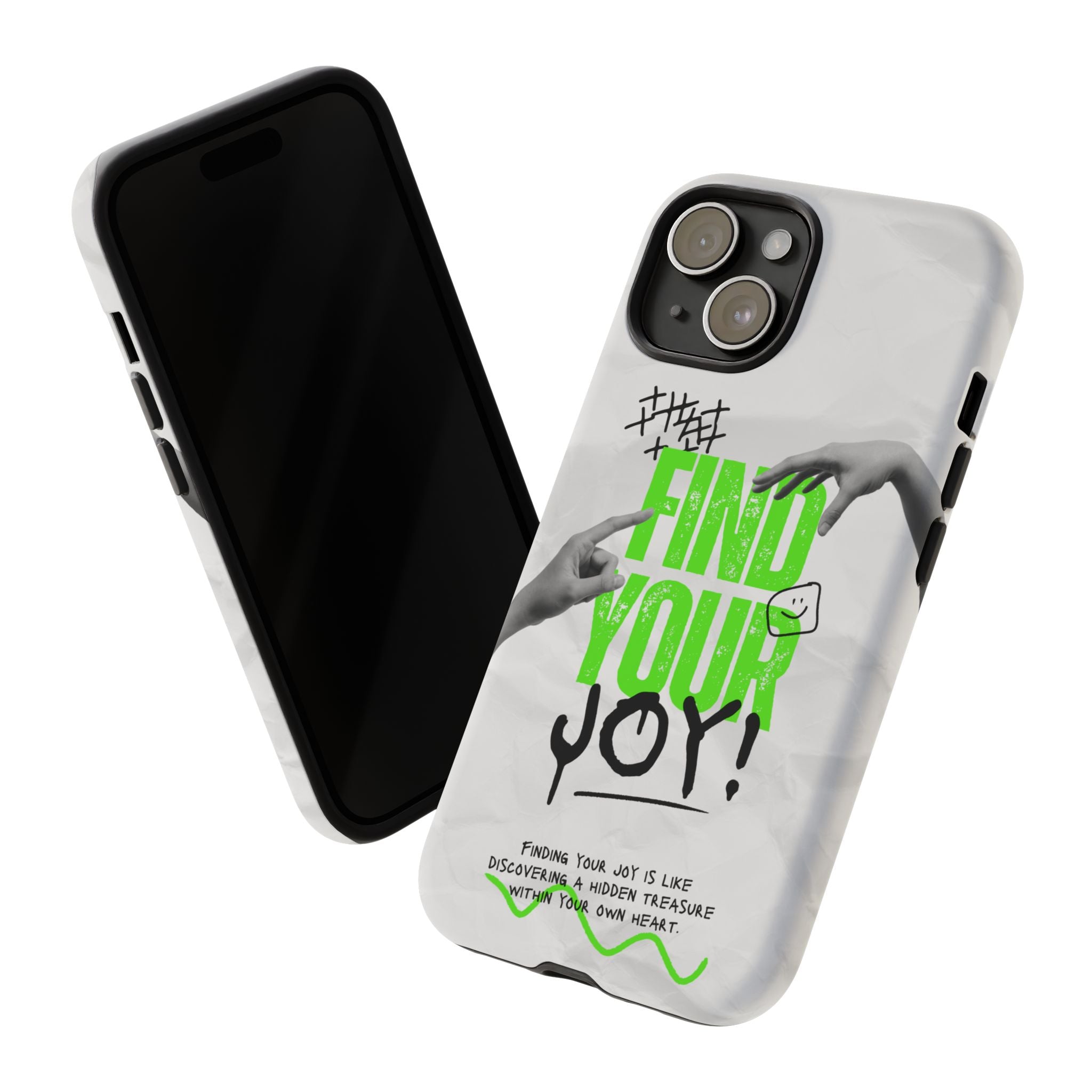 Phone Cases - Find Your Joy Themed Tough Phone Protection for iPhone, Samsung, Google Pixel (Matte/Glossy)