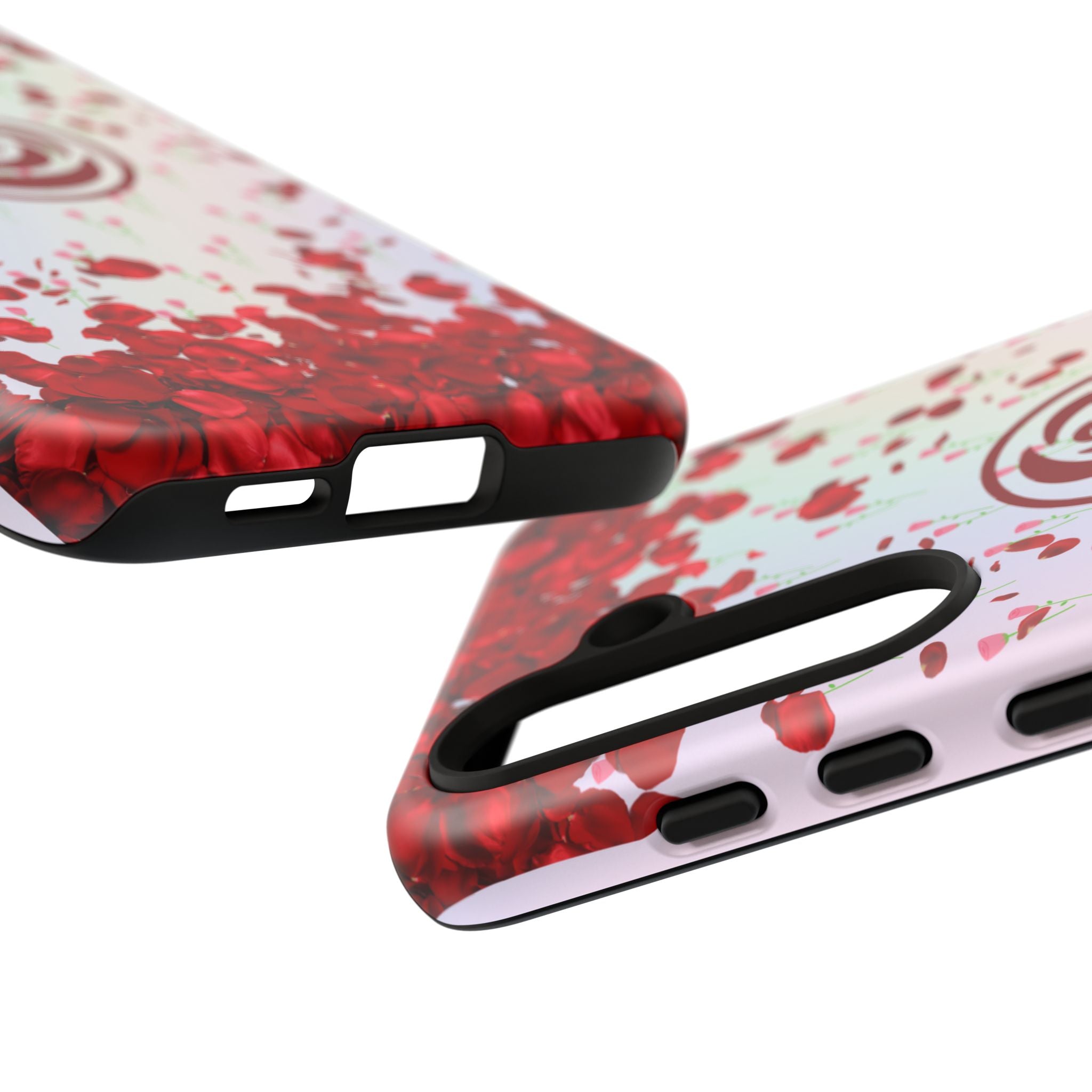 Tough Cases - Red Blossom Elegance Themed Phone Protection for iPhone, Samsung, and Google Pixel (Matte/Glossy)