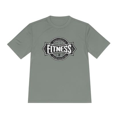T-Shirt Moisture Wicking Fitness Shirt - Unisex Workout Tee for Gym, Running, Yoga Grey Concrete