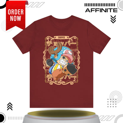 T-Shirt Anime-Inspired Unisex Short Sleeve Tee - 100% Cotton Chopper T-Shirt by Bella+Canvas Cardinal