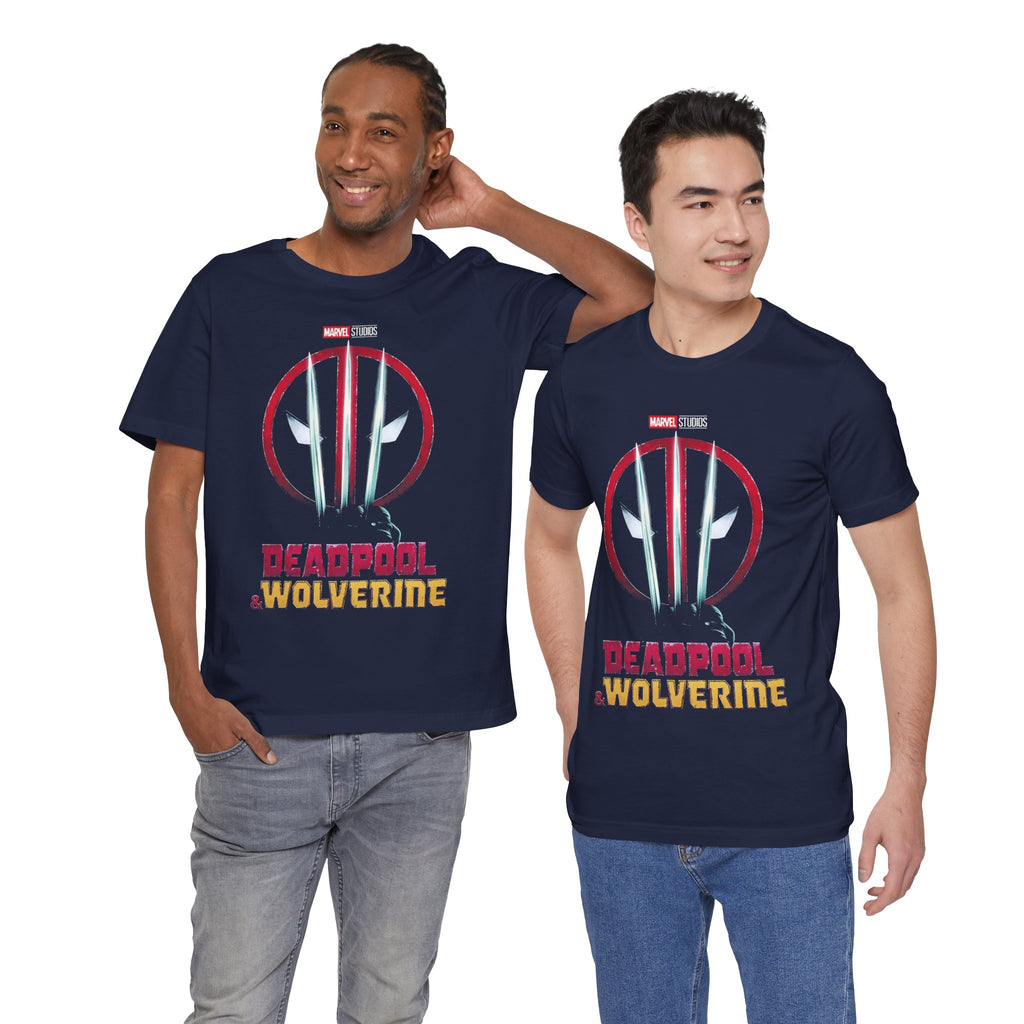 Deadpool and Wolverine T-Shirt – Marvel Graphic Tee for Comic Fans | Unisex Cotton Jersey