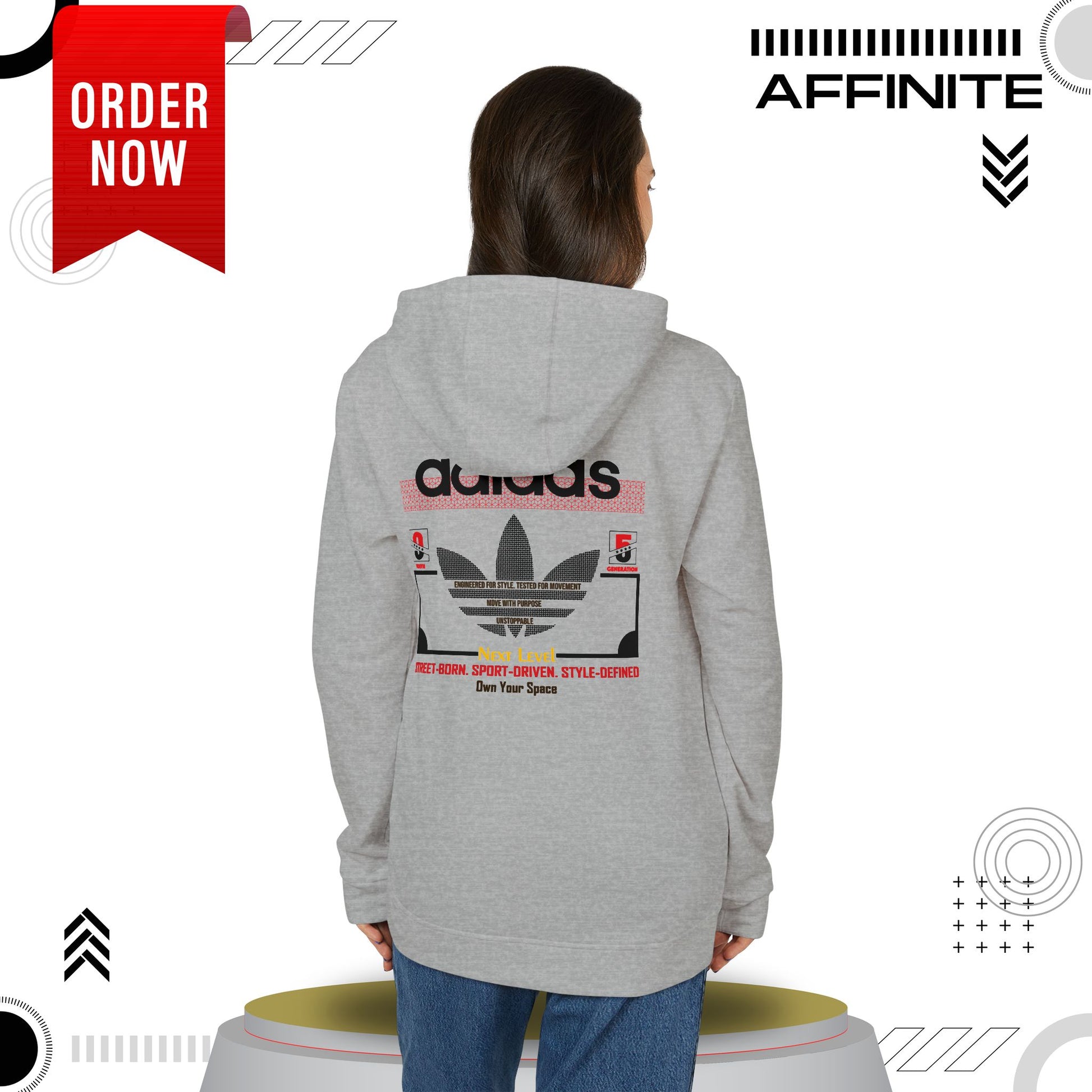 Hoodie Fleece Hoodie - T rendy Adidas Unisex Streetwear and Lounge Wear