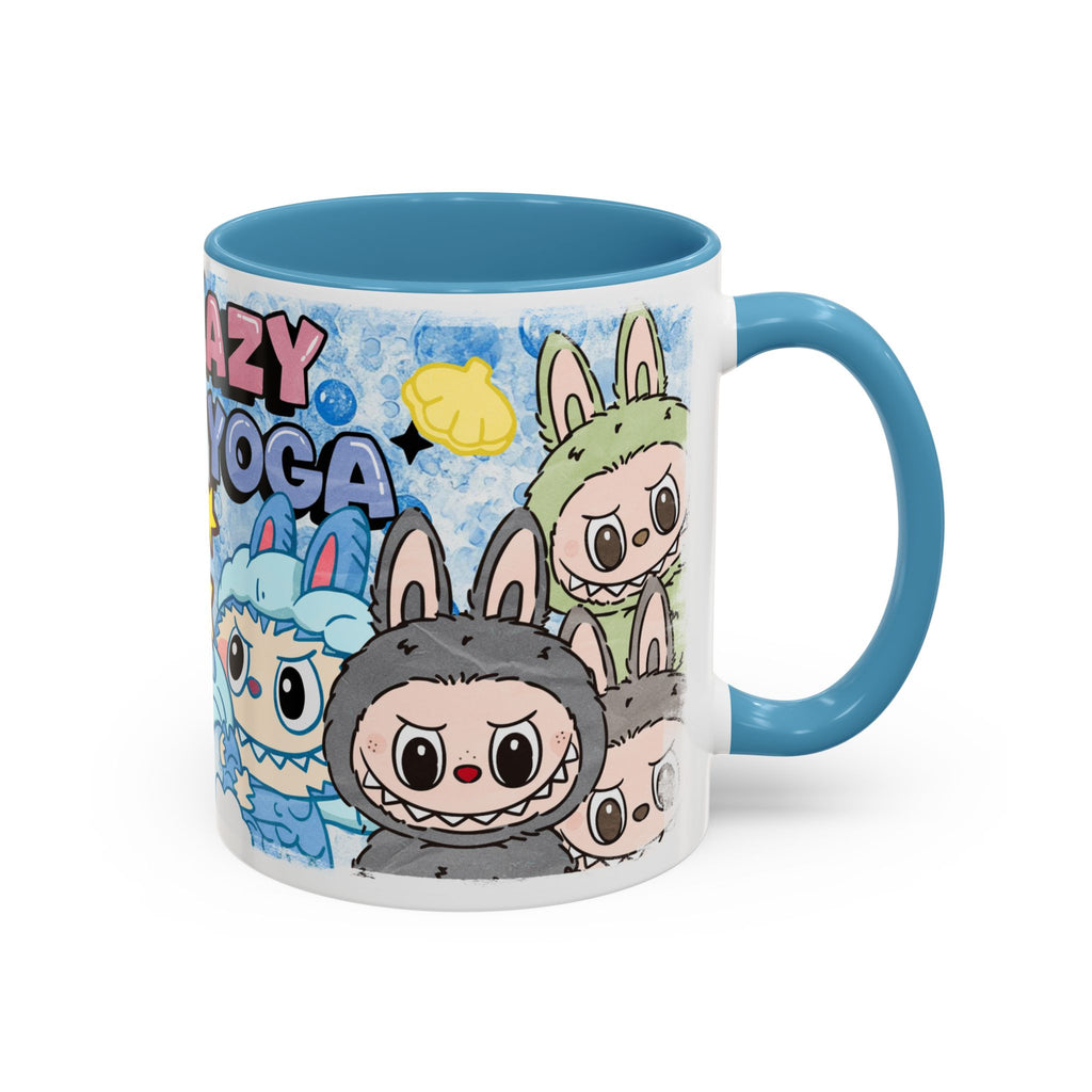 Lazy Yoga Accent Coffee Mug - Cute Animal Design 11oz & 15oz
