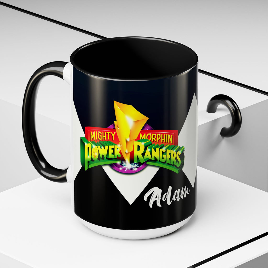 Mighty Morphin Power Rangers Black Ranger Ceramic Mug - 11oz & 15oz Coffee Mug - Accent Mug for Pop Culture Fans