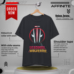 T-Shirt Marvel Deadpool & Wolverine Unisex Jersey Tee - Graphic T-Shirt for Comic Fans Vintage Black