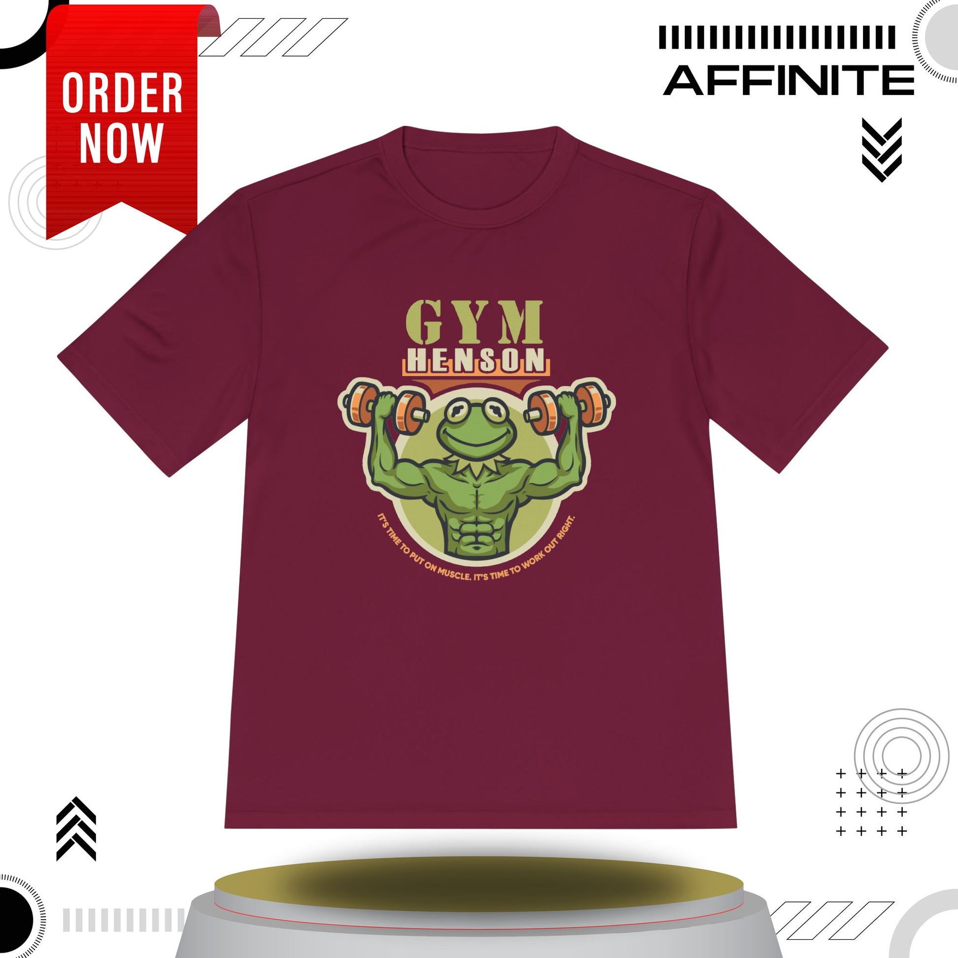 T-Shirt Workout Shirt - Gym Henson Moisture Wicking Tee | Motivational Fitness Apparel Cardinal